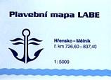 karta: ČR: Labe, plavební mapa, úsek Hřensko - Mělník