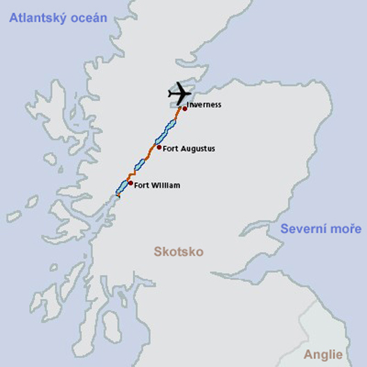 Skotsko - mapka plavební oblasti